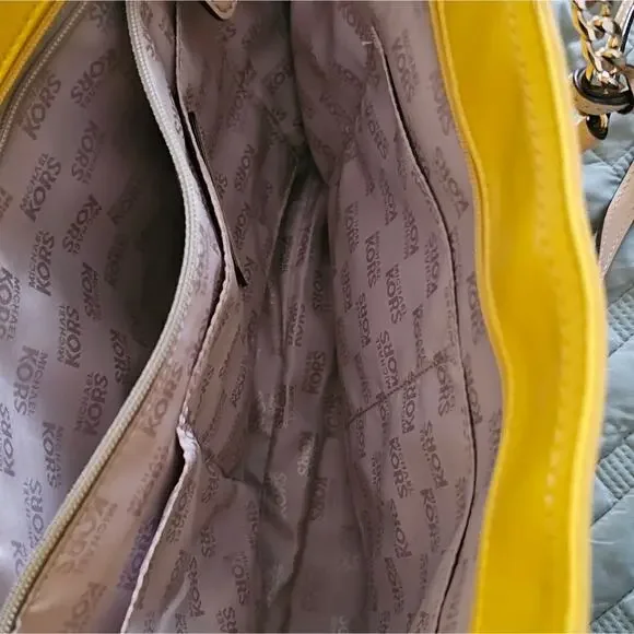 Yellow Michael Kors Women's Tote Bag